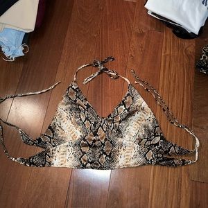Backless Snake Print Tank.